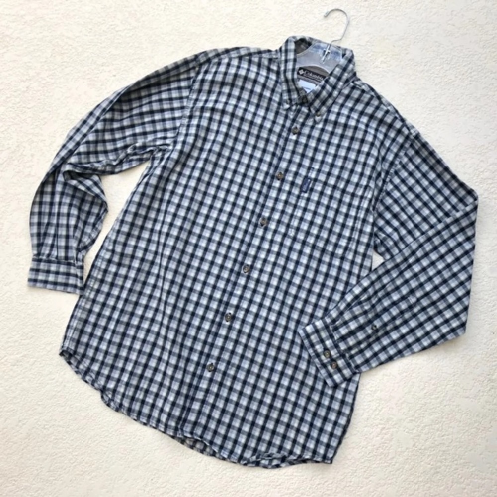 Columbia XCO Button Front Plaid Shirt SZ Medium Mens - M25
